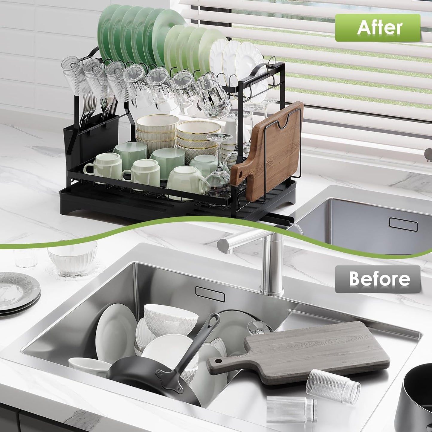 Escurridor de Platos Premium | Diseño Moderno y Gran Capacidad