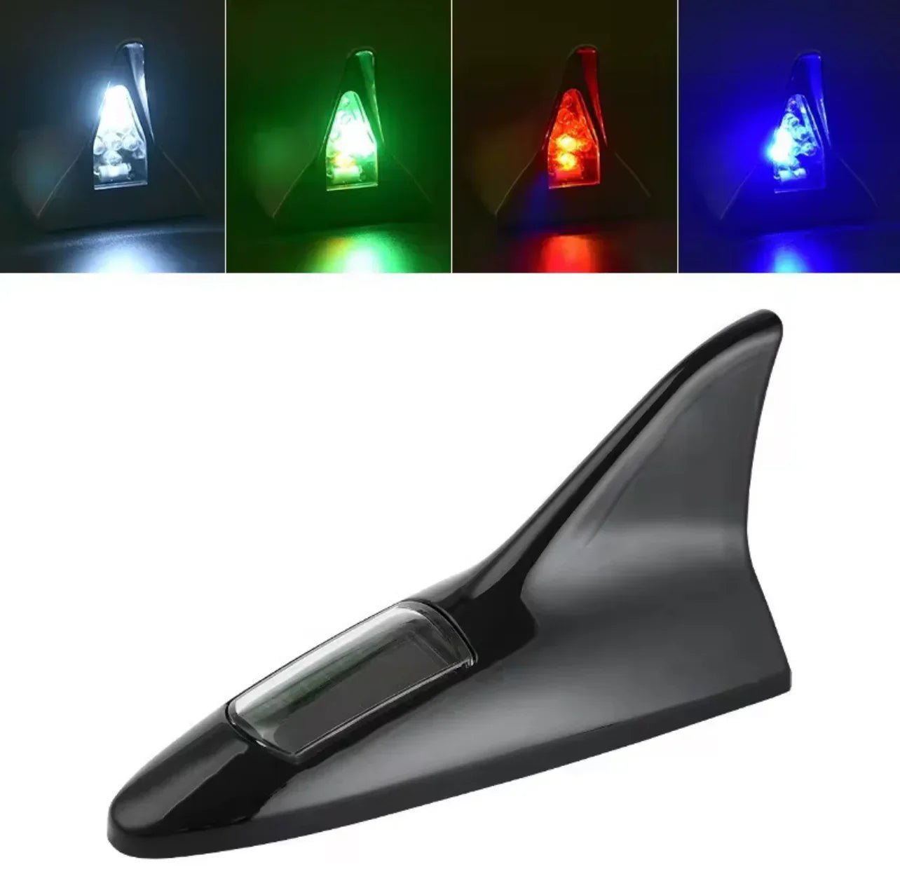 ANTENA ALETA DE TIBURÓN CON LUZ LED Y PANEL SOLAR – ESTILO, TECNOLOGÍA Y DISTINCIÓN